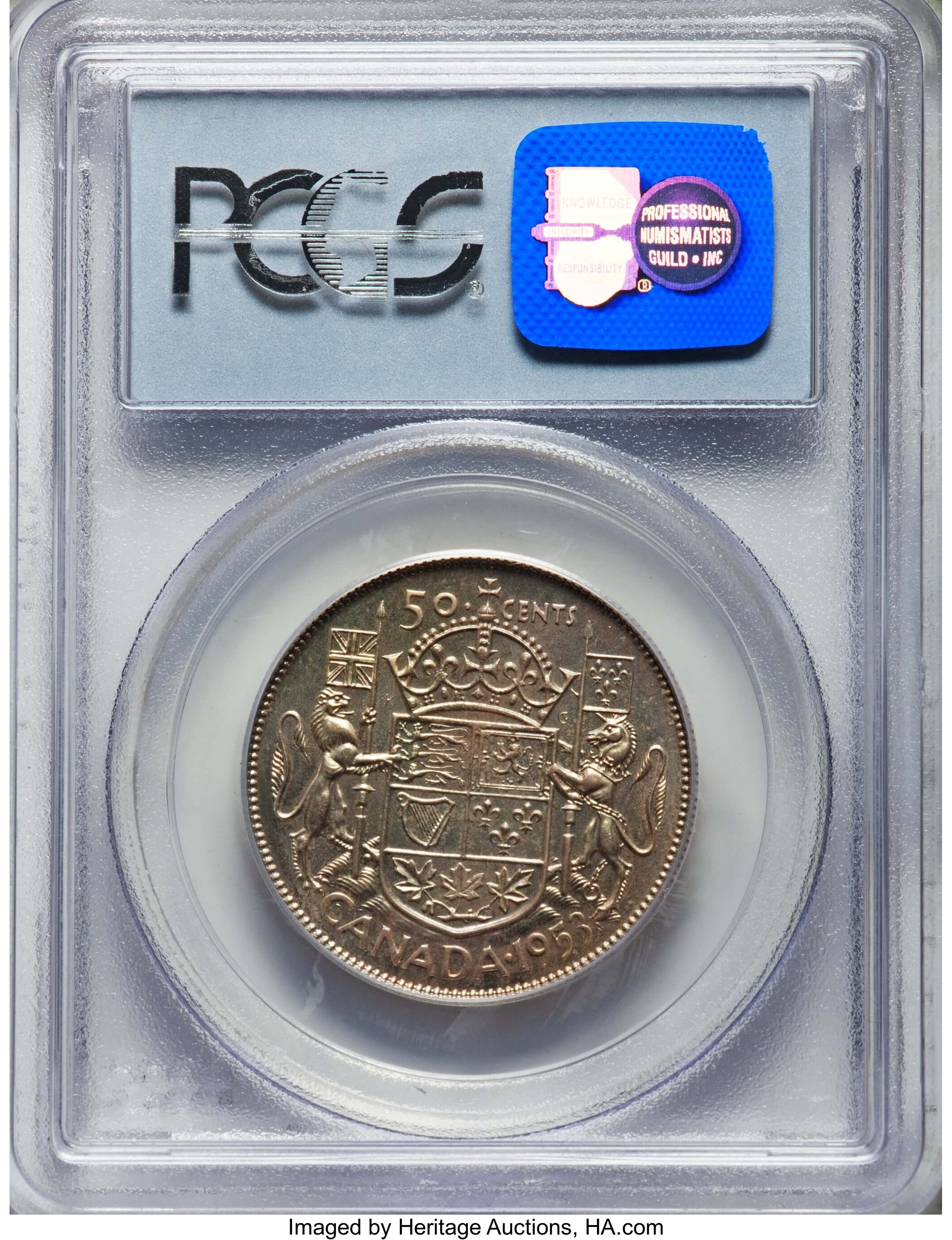 image for: Elizabeth II Prooflike 50 Cents 1953 PL65 PCGS