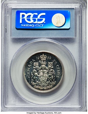 image for: Elizabeth II Prooflike 50 Cents 1959 PL67 PCGS