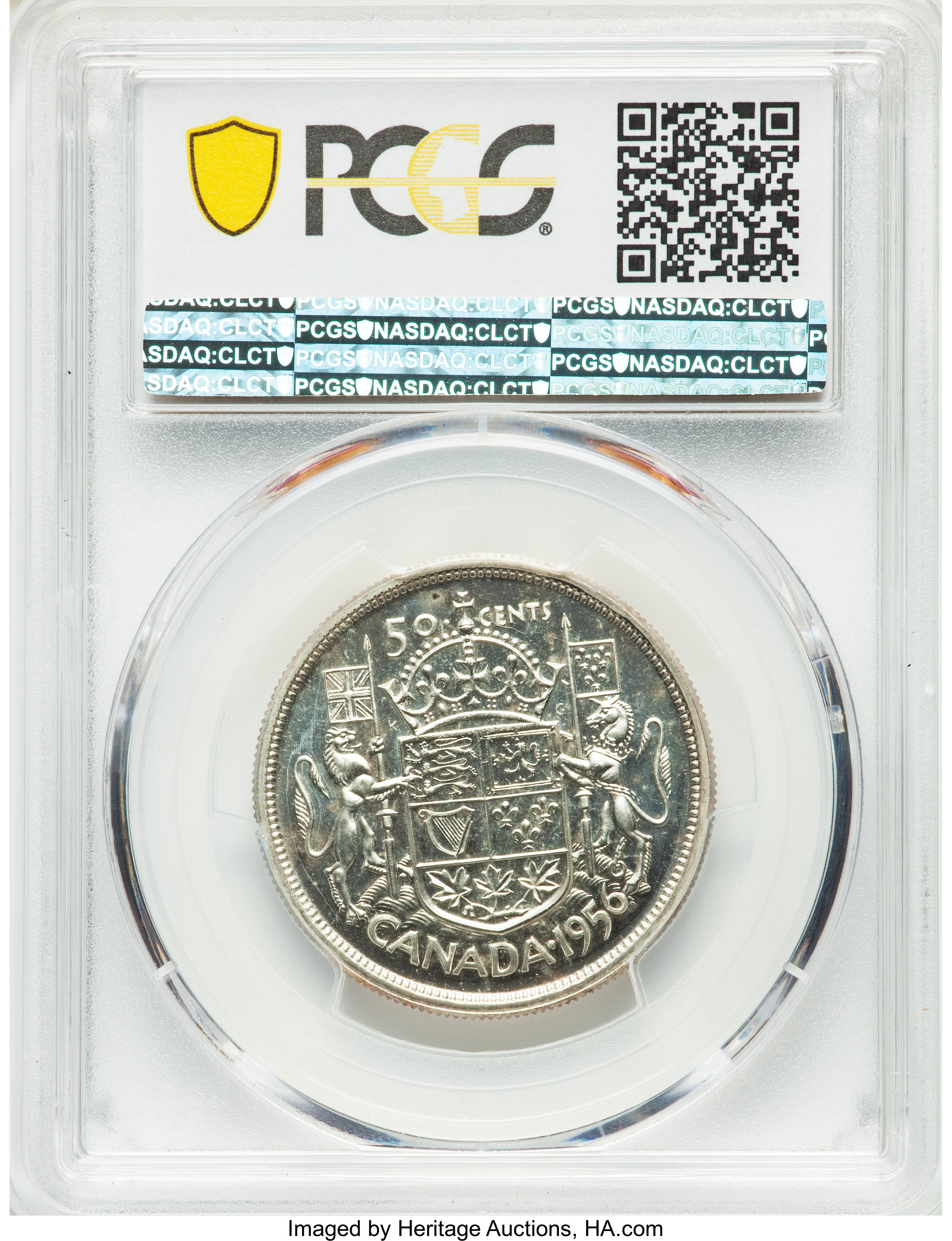 image for: Elizabeth II Prooflike 50 Cents 1956 PL64 PCGS