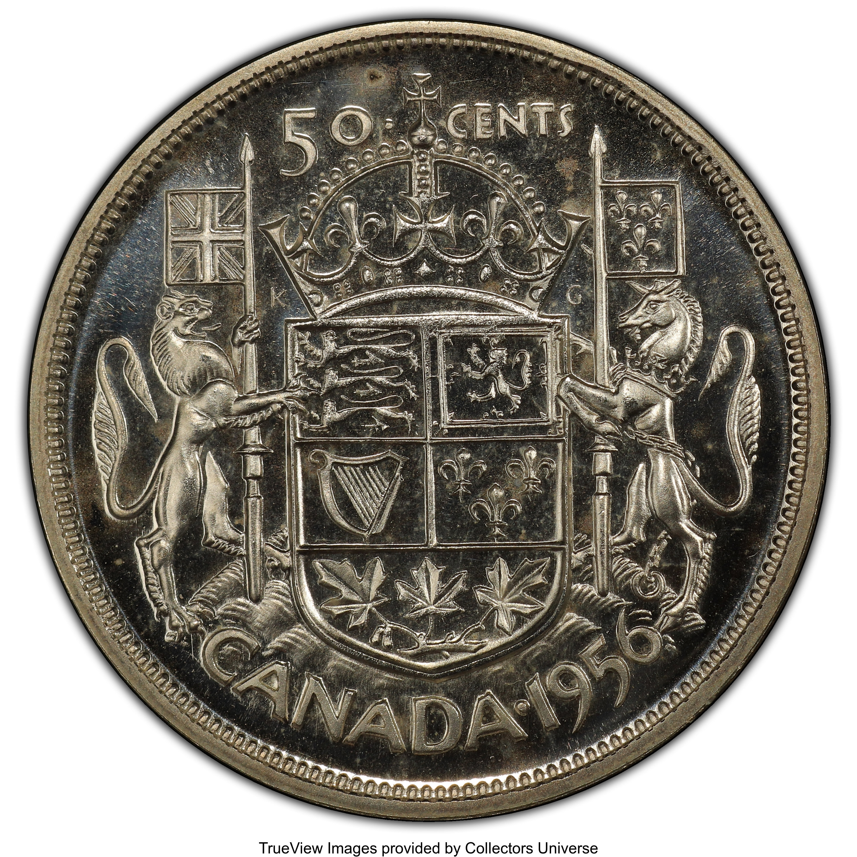 image for: Elizabeth II Prooflike 50 Cents 1956 PL64 PCGS