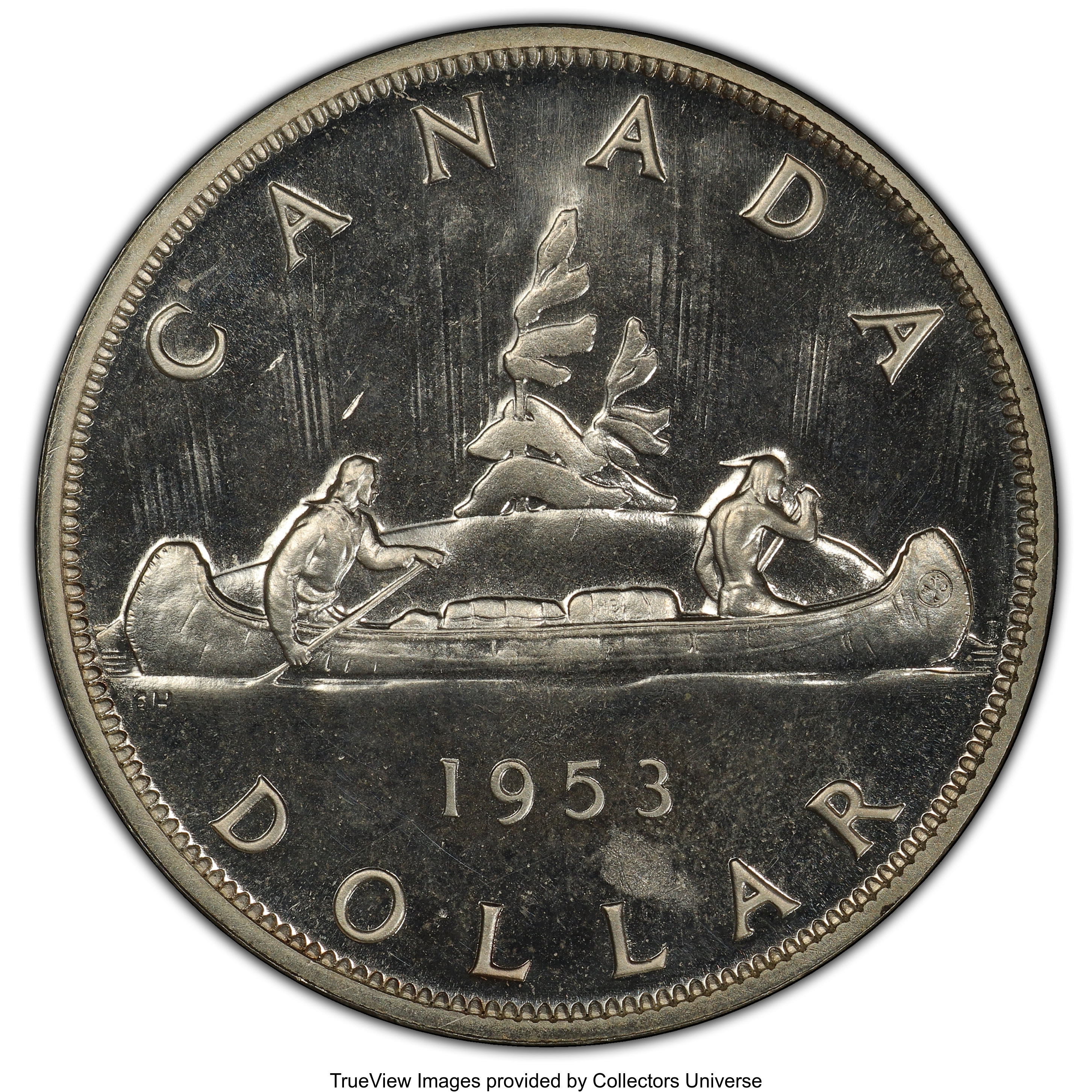 image for: Elizabeth II Prooflike "Shoulder Fold" Dollar 1953 PL64 PCGS