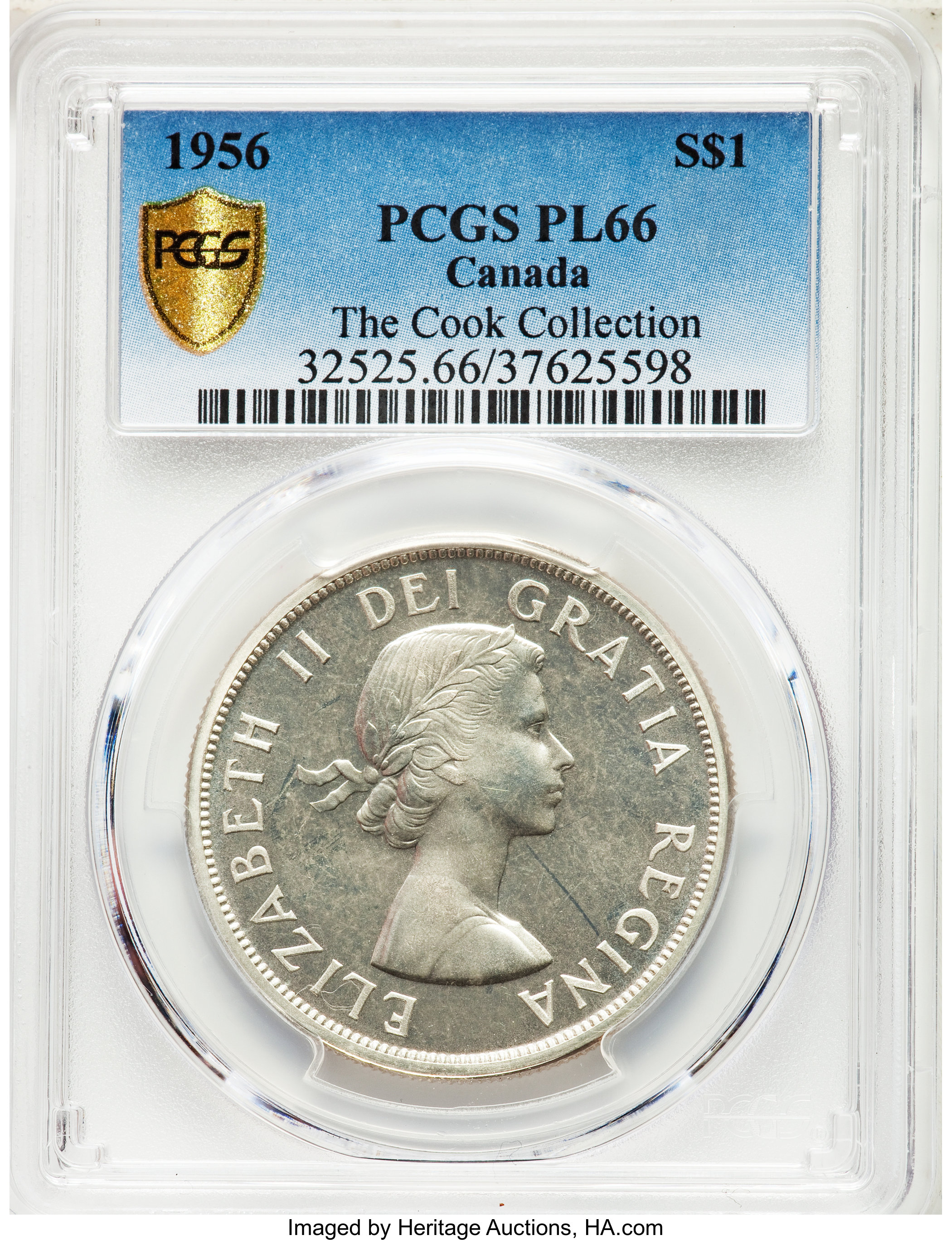 image for: Elizabeth II Prooflike Dollar 1956 PL66 PCGS