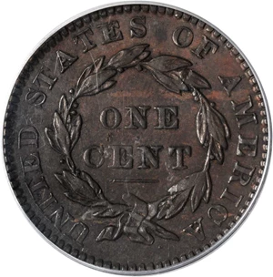 image for: 1830 Matron Head Cent. N-6. Rarity-4. Medium Letters. EF-40 (PCGS).