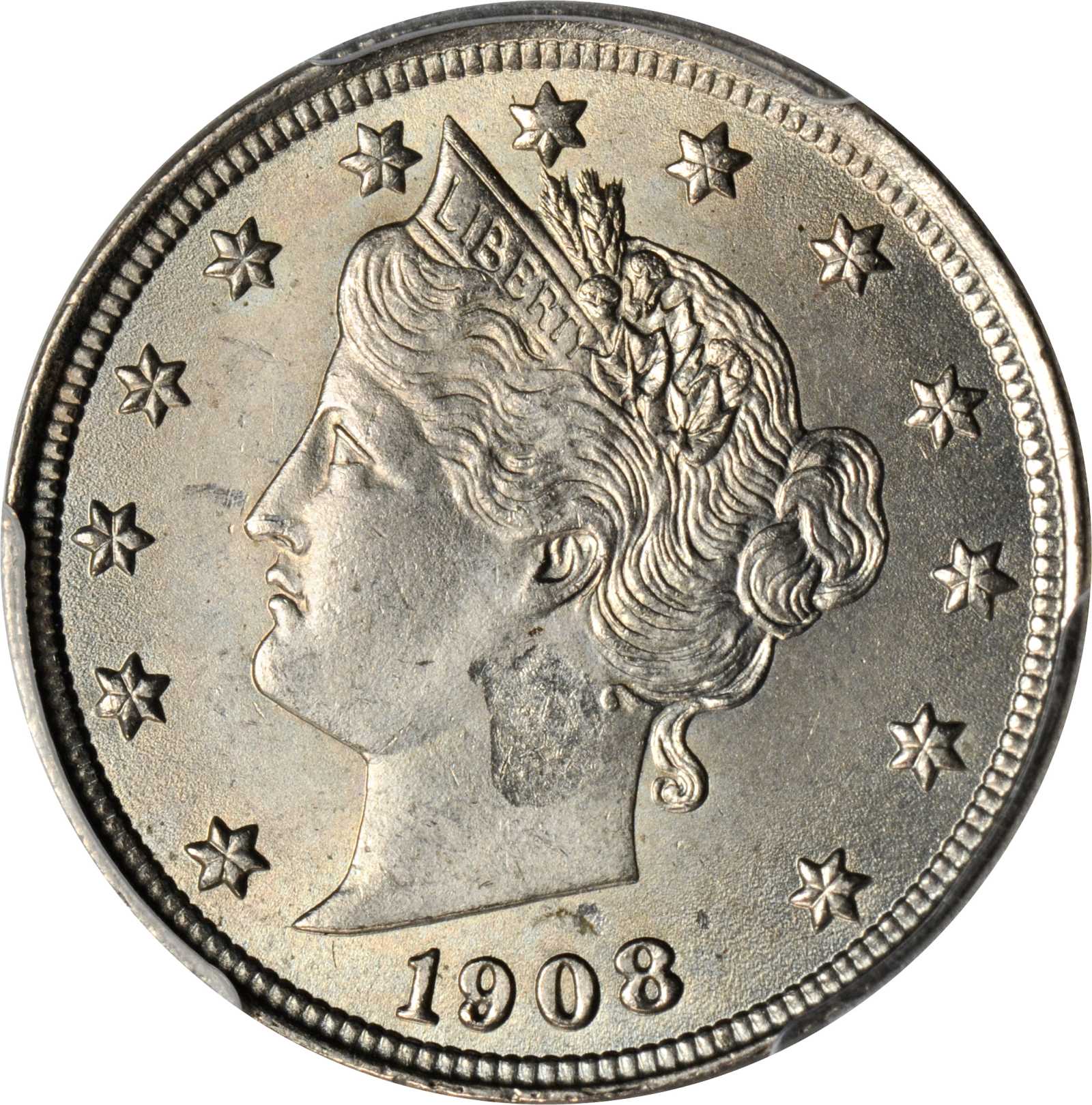 1908 5c VG10 CAC thumbnail 5