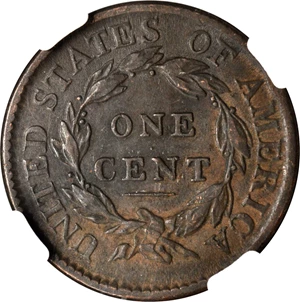 image for: 1817 Matron Head Cent. N-2. Rarity-3. 13 Stars. VF-30 BN (NGC).