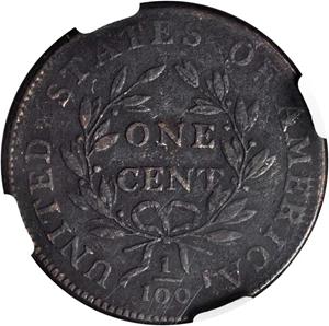 image for: 1798 Draped Bust Cent. S-185. Rarity-2. Style II Hair. VF Details--Environmental Damage (NGC).