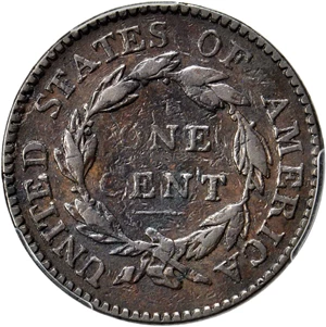 image for: 1818 Matron Head Cent. N-4. Rarity-4. Noyes Die State B/A. Fine-12 (PCGS).
