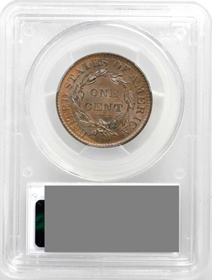 image for: 1830 Matron Head Cent. N-4. Rarity-2. Large Letters. Noyes Die State B/C. MS-64 BN (PCGS).