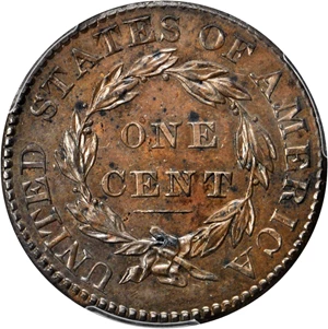 image for: 1828 Matron Head Cent. N-9. Rarity-4. Large Narrow Date. Noyes Die State A/A. Unc Details--Environmental Damage (PCGS).