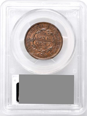 image for: 1837 Modified Matron Head Cent. N-12. Rarity-3. Head of 1838. Noyes Die State A/A. MS-64 BN (PCGS). CAC.