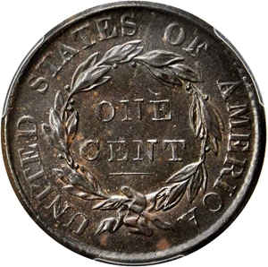 image for: 1819 Matron Head Cent. N-8. Rarity-1. Noyes Die State B/B. MS-63 BN (PCGS). CAC.