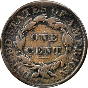 image for: 1830 Matron Head Cent. N-4. Rarity-2 (Rarity-7+ for die state). Large Letters. Noyes Die State G/C. Fine Details--Tooled (PCGS).