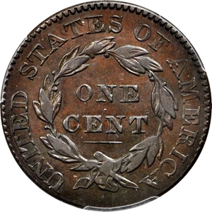 image for: 1830 Matron Head Cent. N-9. Rarity-6. Large Letters. Noyes Die State C/A. EF-40 (PCGS).