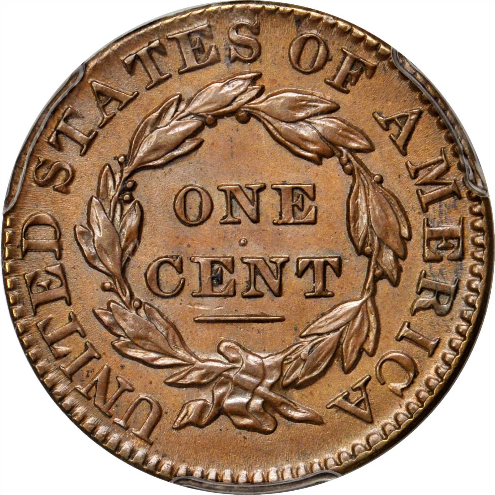 image for: 1831 Matron Head Cent. N-1. Rarity-1. Large Letters. Noyes Die State B/A. AU-58 (PCGS). CAC.