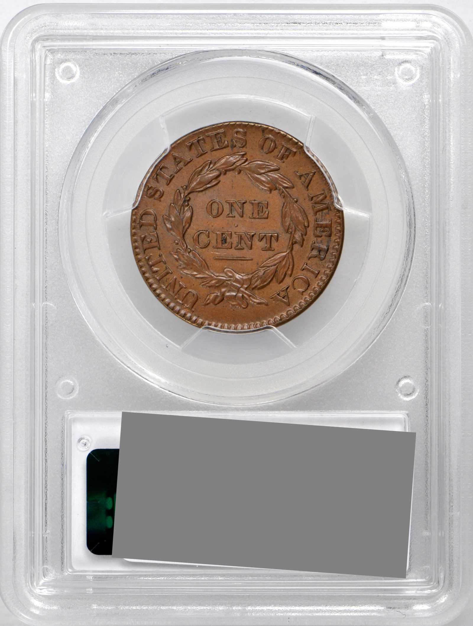 image for: 1831 Matron Head Cent. N-1. Rarity-1. Large Letters. Noyes Die State B/A. AU-58 (PCGS). CAC.