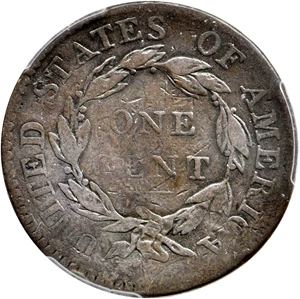 image for: 1821 Matron Head Cent. N-1. Rarity-1. Noyes Die State A/A(?). VG Details--Damage (PCGS).