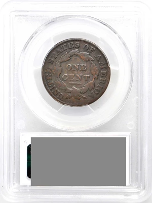 image for: 1831 Matron Head Cent. N-9. Rarity-2 (Unique as a Terminal Die State). Large Letters. Noyes Die State E/X. VG-8 (PCGS). CAC.