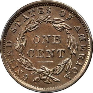 image for: 1838 Modified Matron Head Cent. N-9. Rarity-3. Noyes Die State A/B. Unc Details--Cleaning (PCGS).