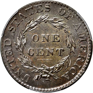 image for: 1822 Matron Head Cent. N-1. Rarity-3. Noyes Die State A/C. MS-64 BN (PCGS). CAC.