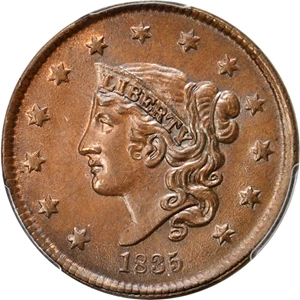 image for: 1835 Matron Head Cent. N-7. Rarity-1. Head of 1836. Double Profile. Noyes Die State B/B (N-17). MS-64 BN (PCGS). CAC.