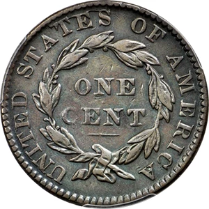 image for: 1831 Matron Head Cent. N-11. Rarity-2. Medium Letters. Noyes Die State D/C. VF-35 (PCGS).