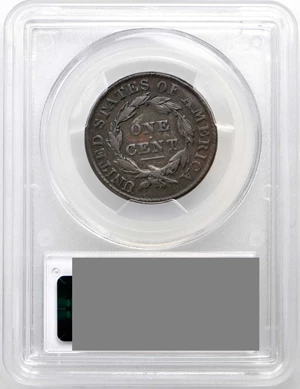 image for: 1831 Matron Head Cent. N-12/3. Rarity-1 (Rarity-5 as die state). Large Letters. Noyes Die State J/B. VF-30 (PCGS). CAC.