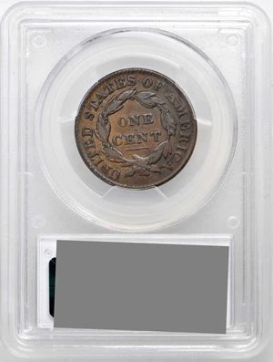 image for: 1831 Matron Head Cent. N-12/4. Rarity-1 (Rarity-5 as die state). Large Letters. Noyes Die State J/B. VF-35 (PCGS). CAC.