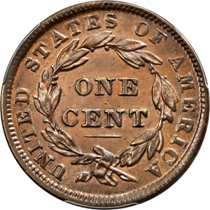 image for: 1839 Modified Matron Head Cent. N-2. Rarity-2. Head of 1838. Noyes Die State A/A. MS-64 BN (PCGS). CAC.