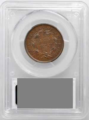 image for: 1839 Modified Matron Head Cent. N-15. Rarity-6-. Booby Head. Noyes Die State A/C. AU-55 (PCGS). CAC.