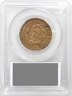 image for: 1834 Matron Head Cent. N-1. Rarity-1. Small 8, Large Stars, Medium Letters. Noyes Die State B/B. AU-53 (PCGS).
