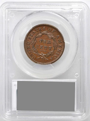 image for: 1834 Matron Head Cent. N-2. Rarity-1. Small 8, Large Stars, Medium Letters. Noyes Die State B/C. AU-58 (PCGS). CAC.