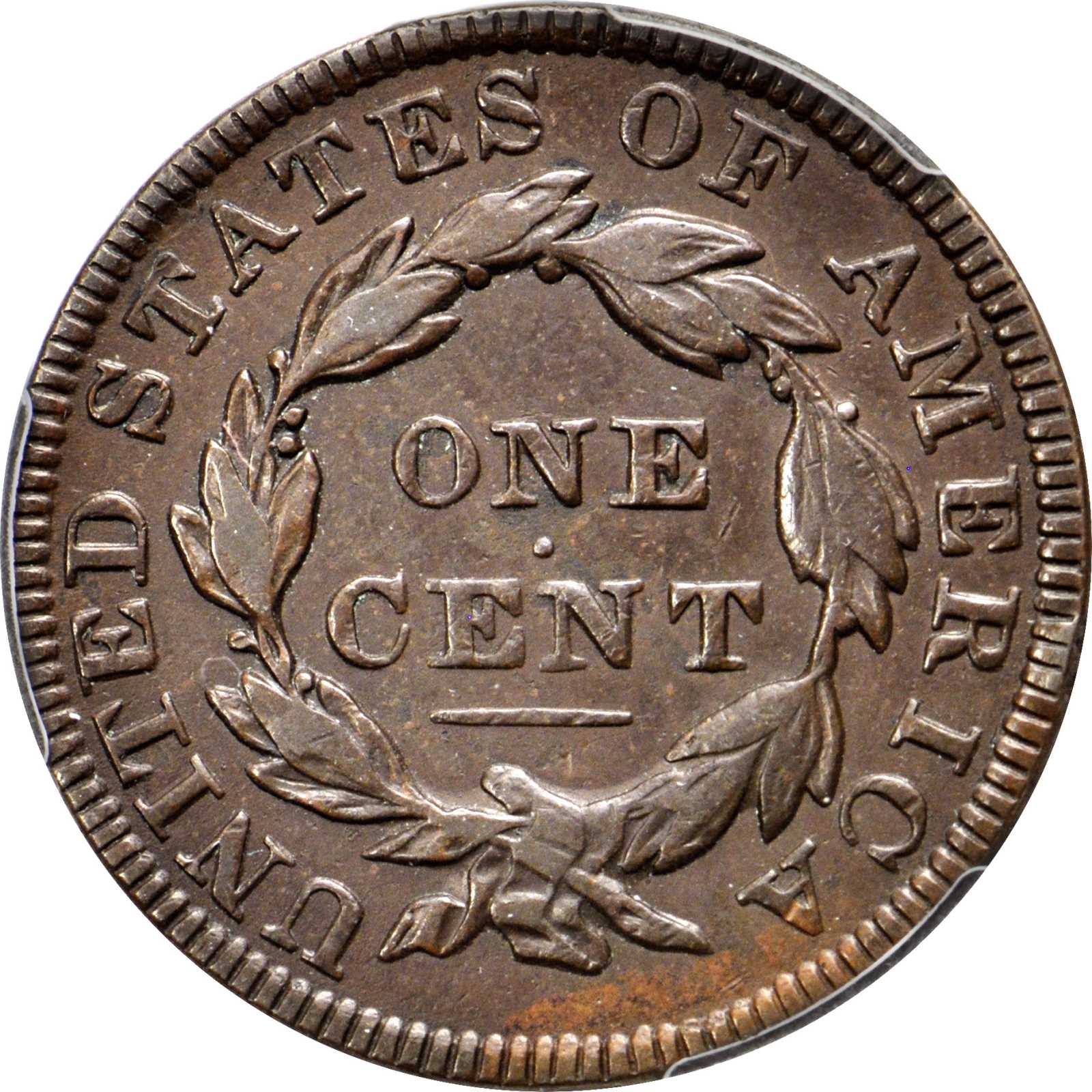 image for: 1835 Matron Head Cent. N-18. Rarity-4+. Small 8, Small Stars. Noyes Die State D/A. VF Details--Environmental Damage (PCGS).