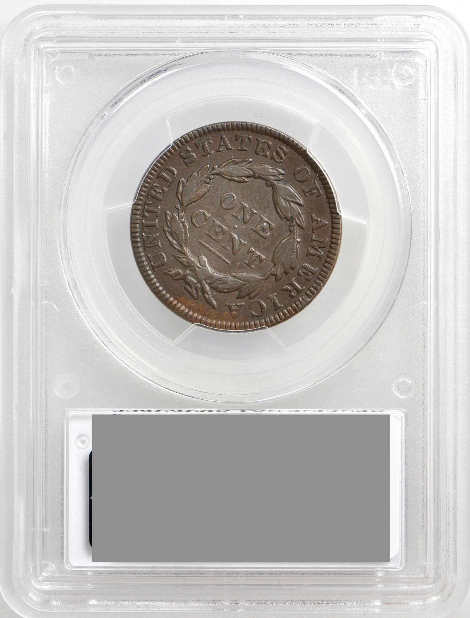 image for: 1835 Matron Head Cent. N-18. Rarity-4+. Small 8, Small Stars. Noyes Die State D/A. VF Details--Environmental Damage (PCGS).