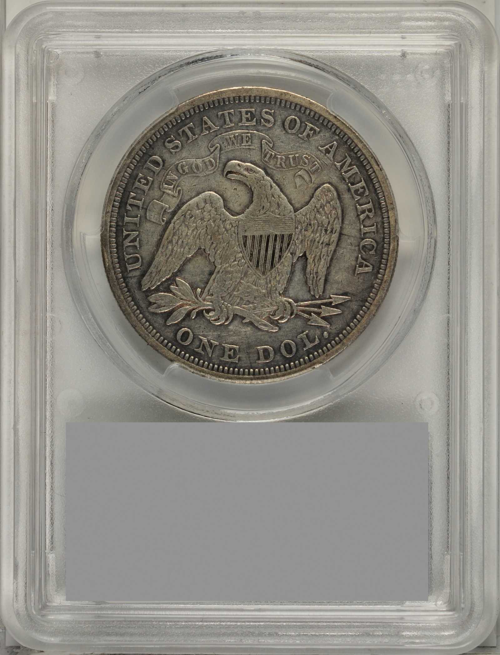 1869 $1 VF35 CAC thumbnail 3