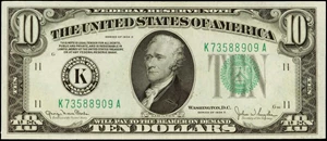 image for: Fr. 2009-K. 1934D $10 Federal Reserve Note. Dallas. PCGS Gem New 65 PPQ.