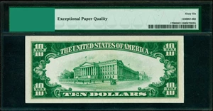 image for: Fr. 1700. 1933 $10 Silver Certificate. PMG Gem Uncirculated 66 EPQ.
