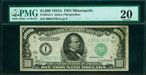 image for: Fr. 2212-I. 1934A $1000 Federal Reserve Note. Minneapolis. PMG Very Fine 20.