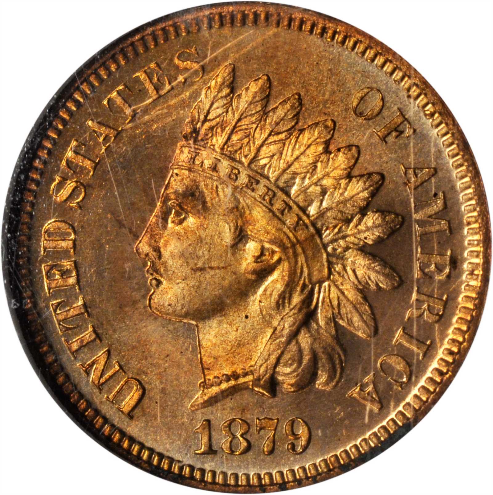 image for: 1879 Indian Cent. Proof-65 RD Cameo (NGC). Eagle Eye Photo Seal.