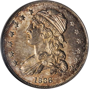 image for: 1836 Capped Bust Quarter. B-2. Rarity-2. MS-63 (NGC).