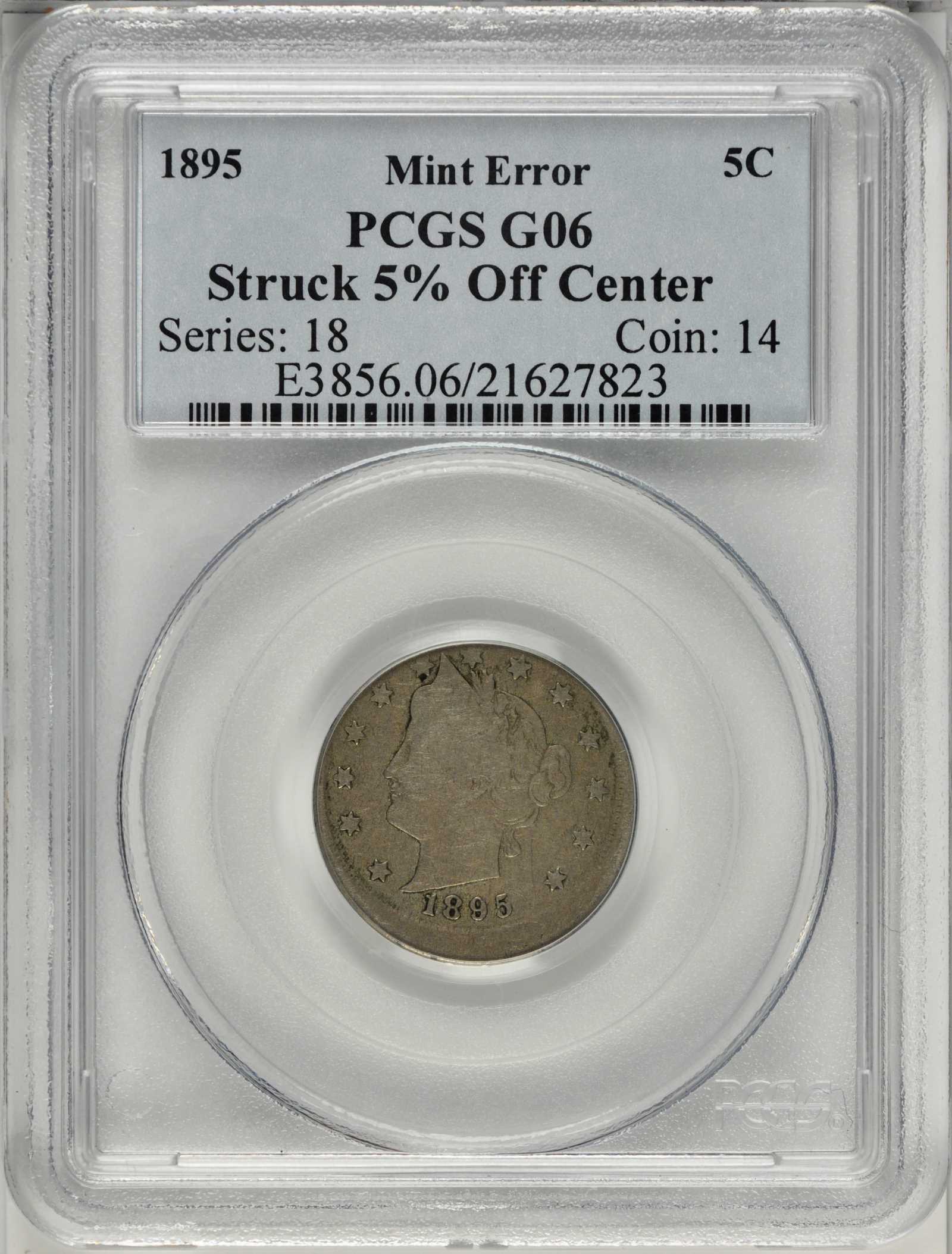 1895 5c VG10 thumbnail 4