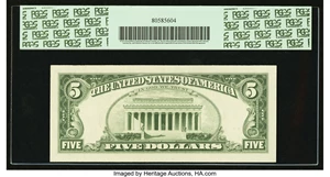 image for: Fr. 1971-F $5 1969B Federal Reserve Note. PCGS New 62PPQ....