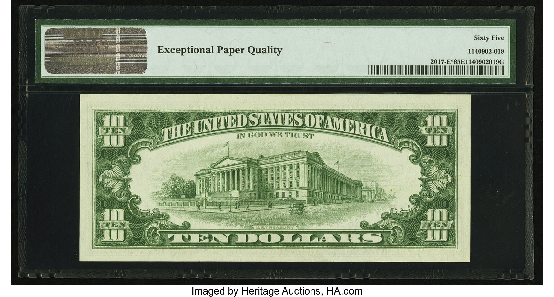 image for: Fr. 2017-E* $10 1963A Federal Reserve Note. PMG Gem Uncirculated 65 EPQ....