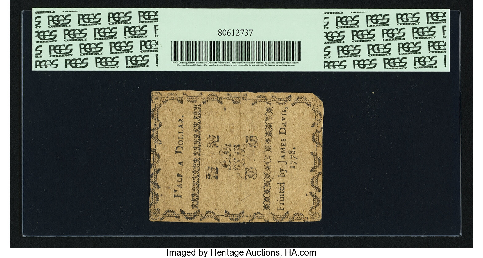 image for: North Carolina August 8, 1778 $1/2 Behold! A New World PCGS Apparent Very Fine 30....