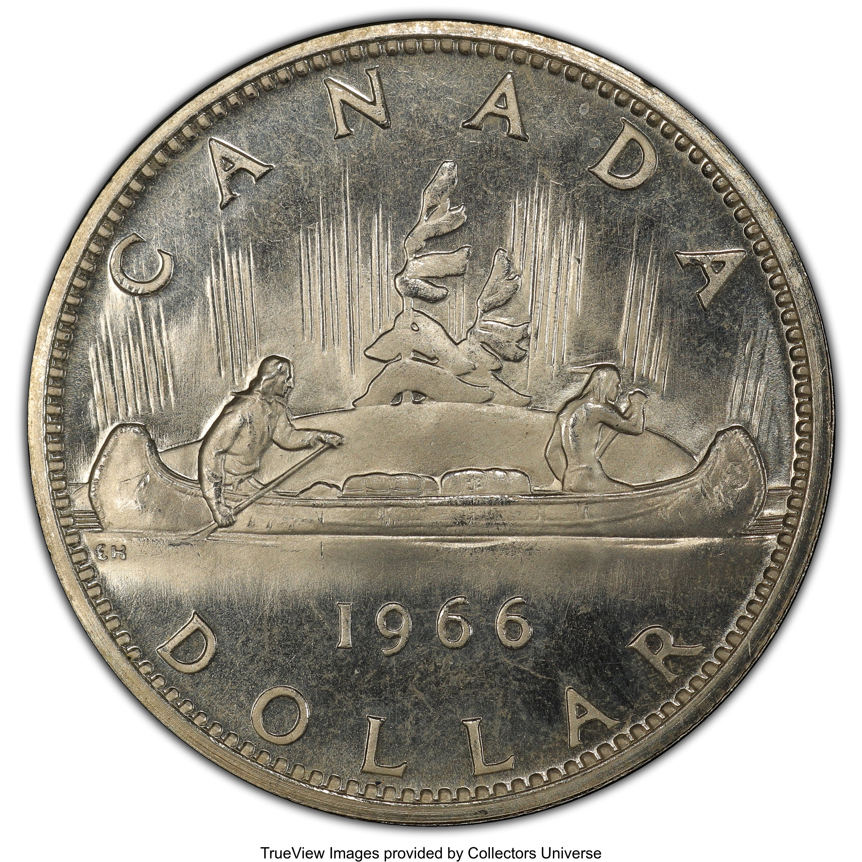 image for: Elizabeth II Prooflike "Small Beads" Dollar 1966 PL64 PCGS