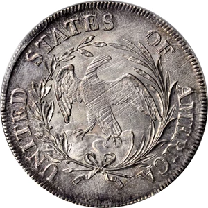 image for: 1797 Draped Bust Silver Dollar. BB-71, B-3. Rarity-3. Stars 10x6. MS-64 (PCGS). Secure Holder.
