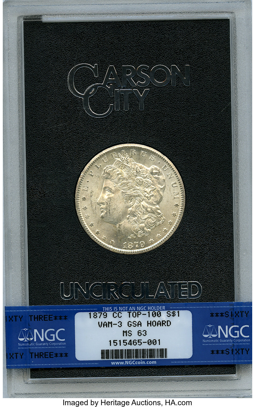 1879-CC $1  GSA Hoard, Hard package, Capped Die MS63 thumbnail 23