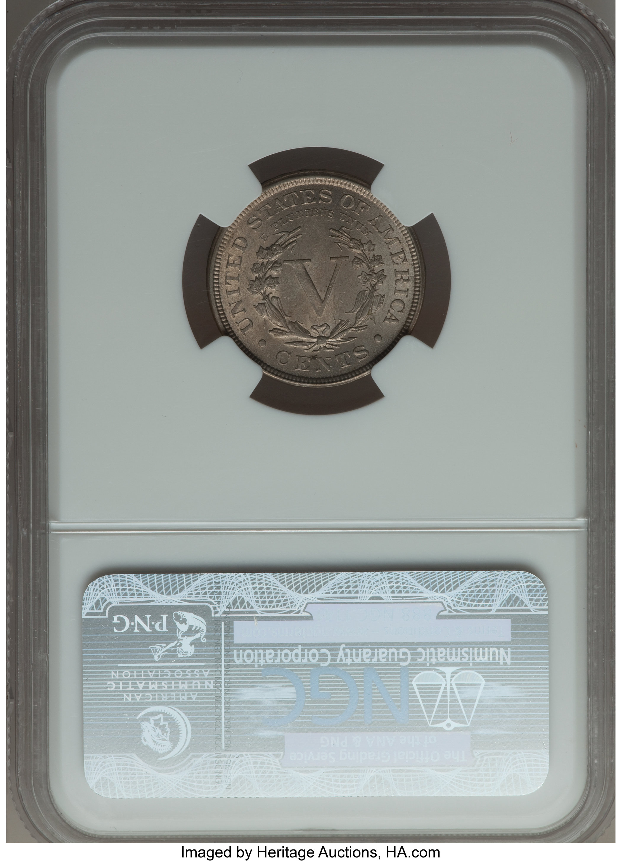 1888 5c MS60 thumbnail 2