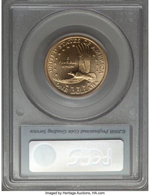 image for: 2008-D $1 Sacagawea Satin Finish MS69 PCGS. PCGS Population (84/0). NGC Census: (0/0). ...