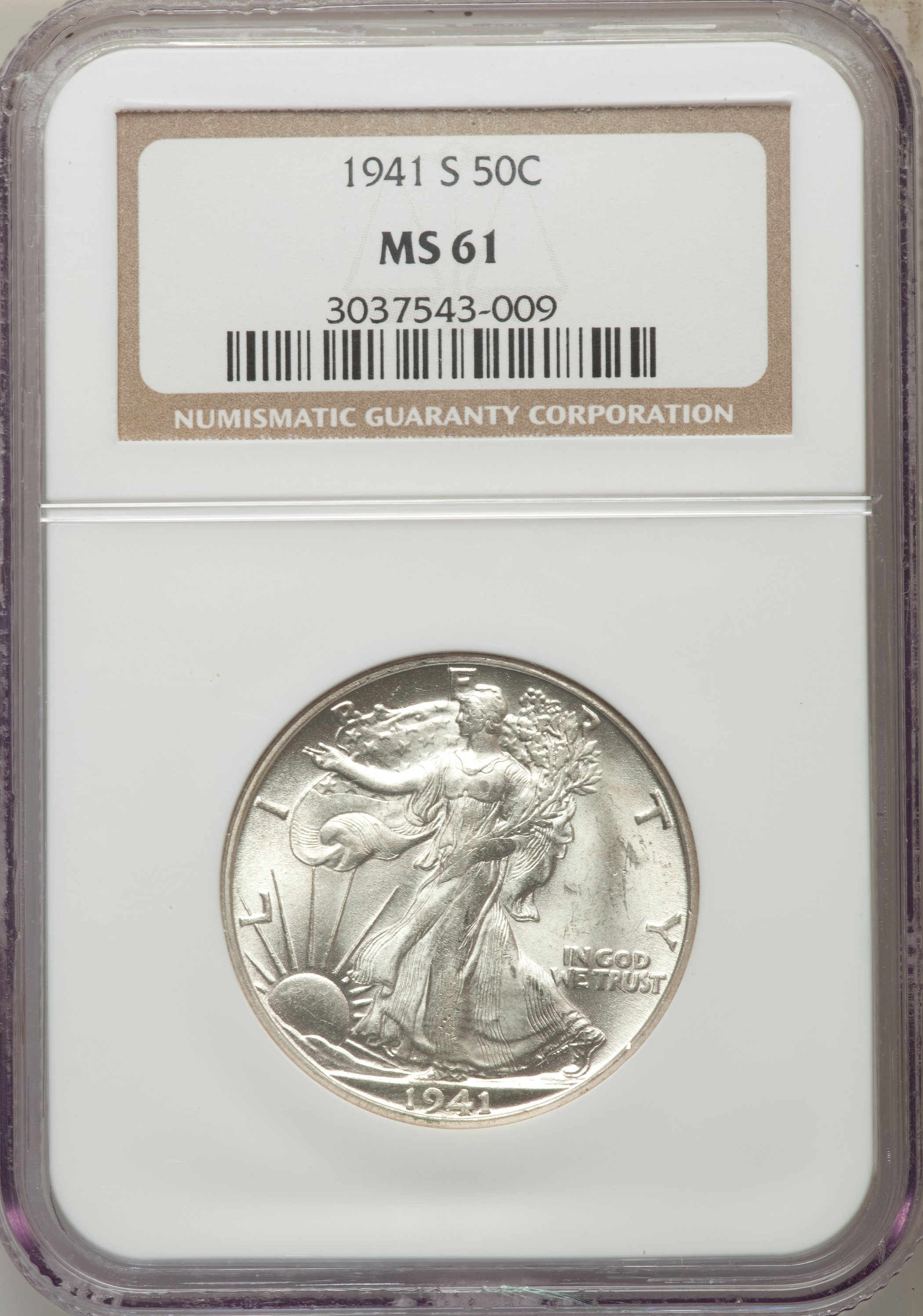 1941-S 50C MS61 NGC. NGC Census: (83/5109). PCGS Population (31/8532). Mintage: 8,098,000. Numismedia Wsl. Price for proble...