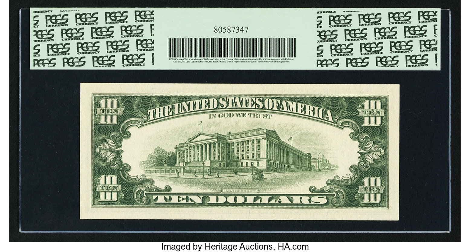 image for: Fr. 2018-B* $10 1969 Federal Reserve Star Note. PCGS Gem New 66PPQ....